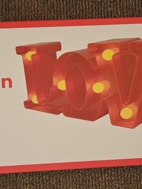 LOVE Light Up LED Marquee Sign Decoration Valentine's Sealed New In Box RARE NIB